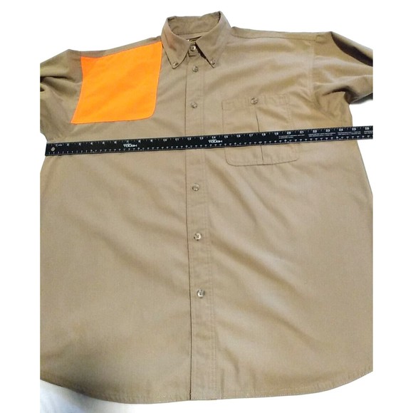 Gamehide Upland Field Men's Shooter Khaki Orange Long Sleeve Button-Down Shirt L - Picture 10 of 13